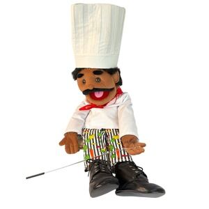 Sunny & Co Luigi Chef Full Body Hand Puppet 2005 White Professional Culinary 35"